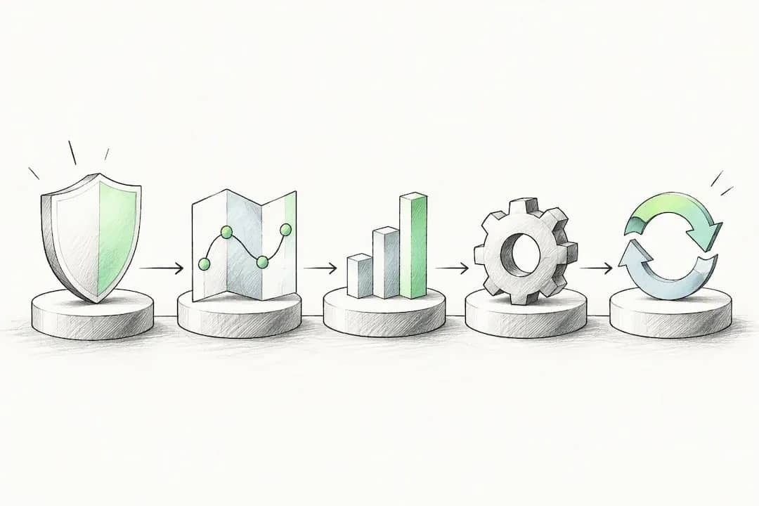 5 steps to AI strategy and operations for founders, NIST adapted