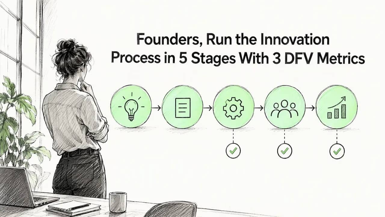 Founders, Run the Innovation Process in 5 Stages With 3 DFV Metrics